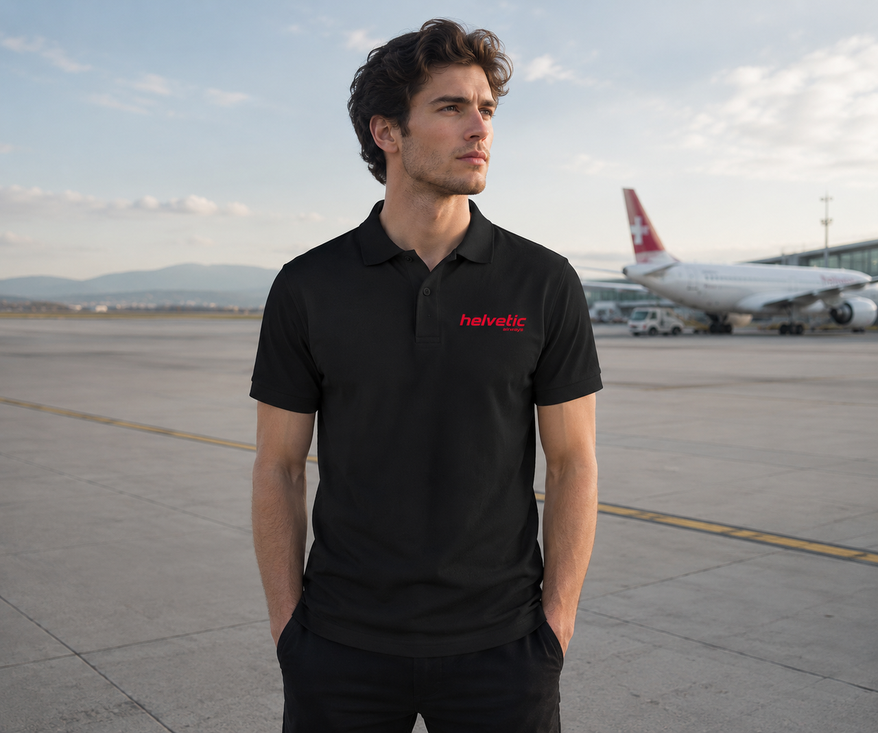 HELVETIC AIRLINES POLO T-SHIRT
