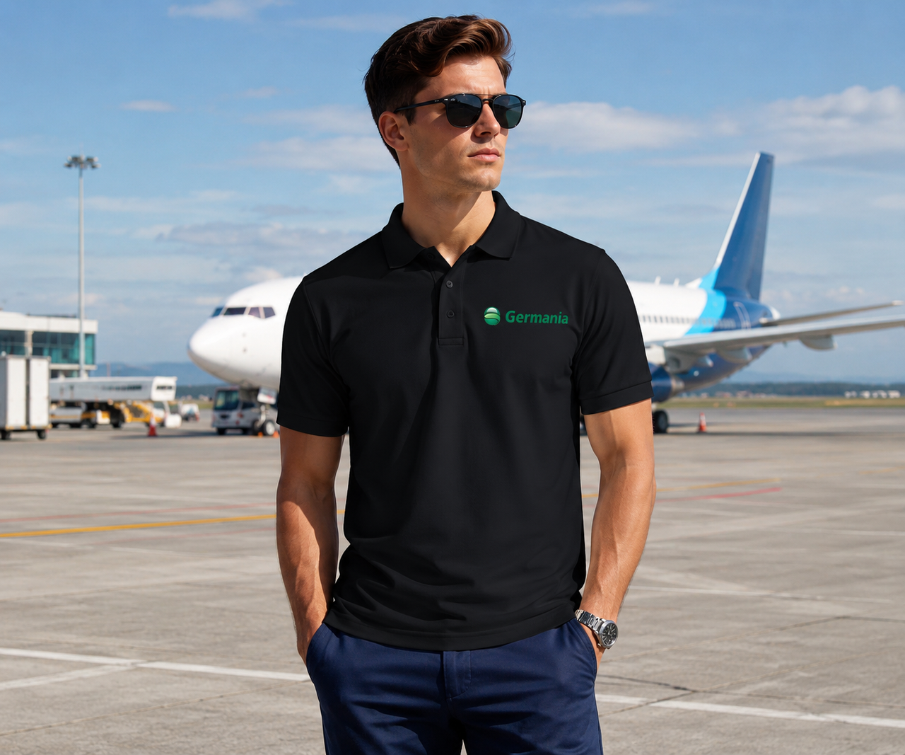 GERMANIA AIRLINES POLO T-SHIRT