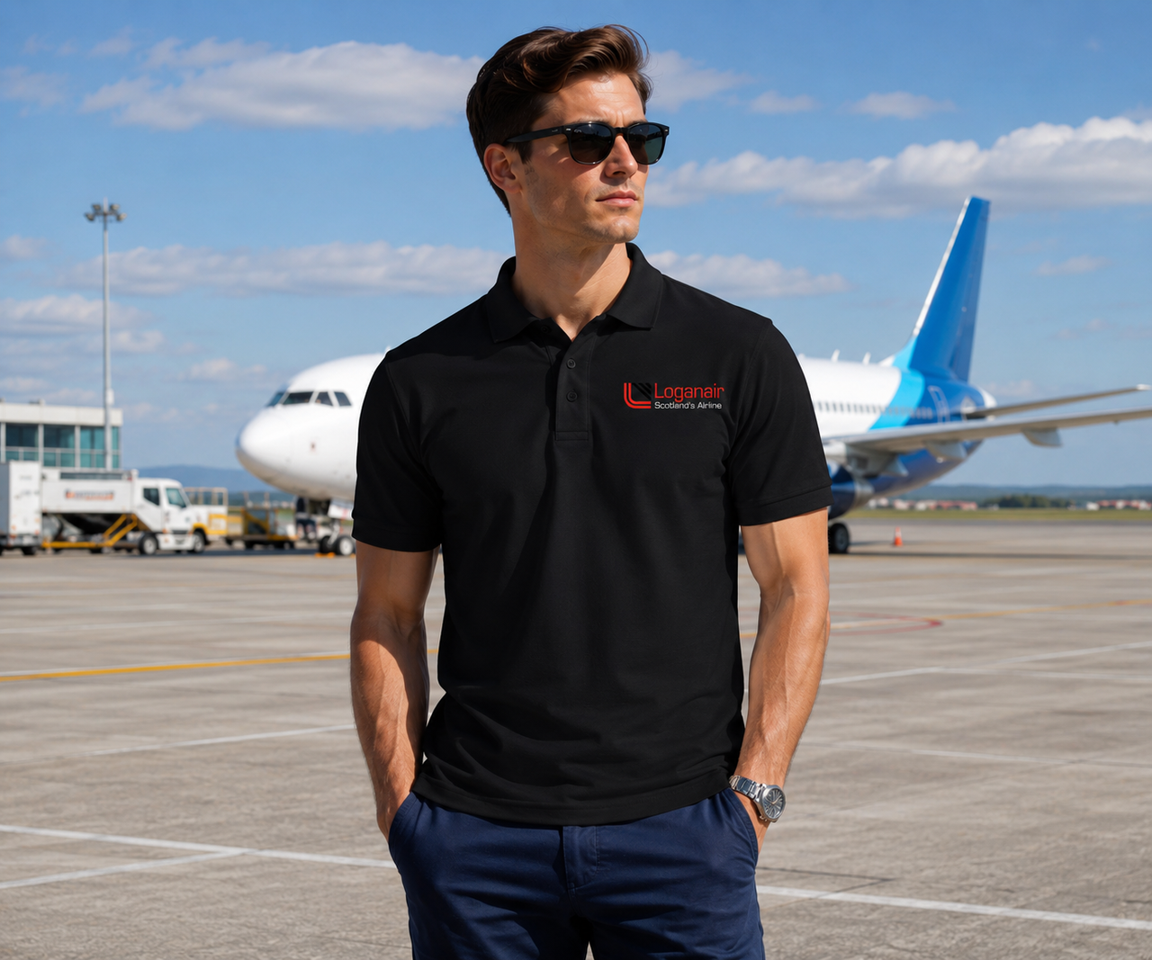 LOGAN AIRLINES POLO T-SHIRT
