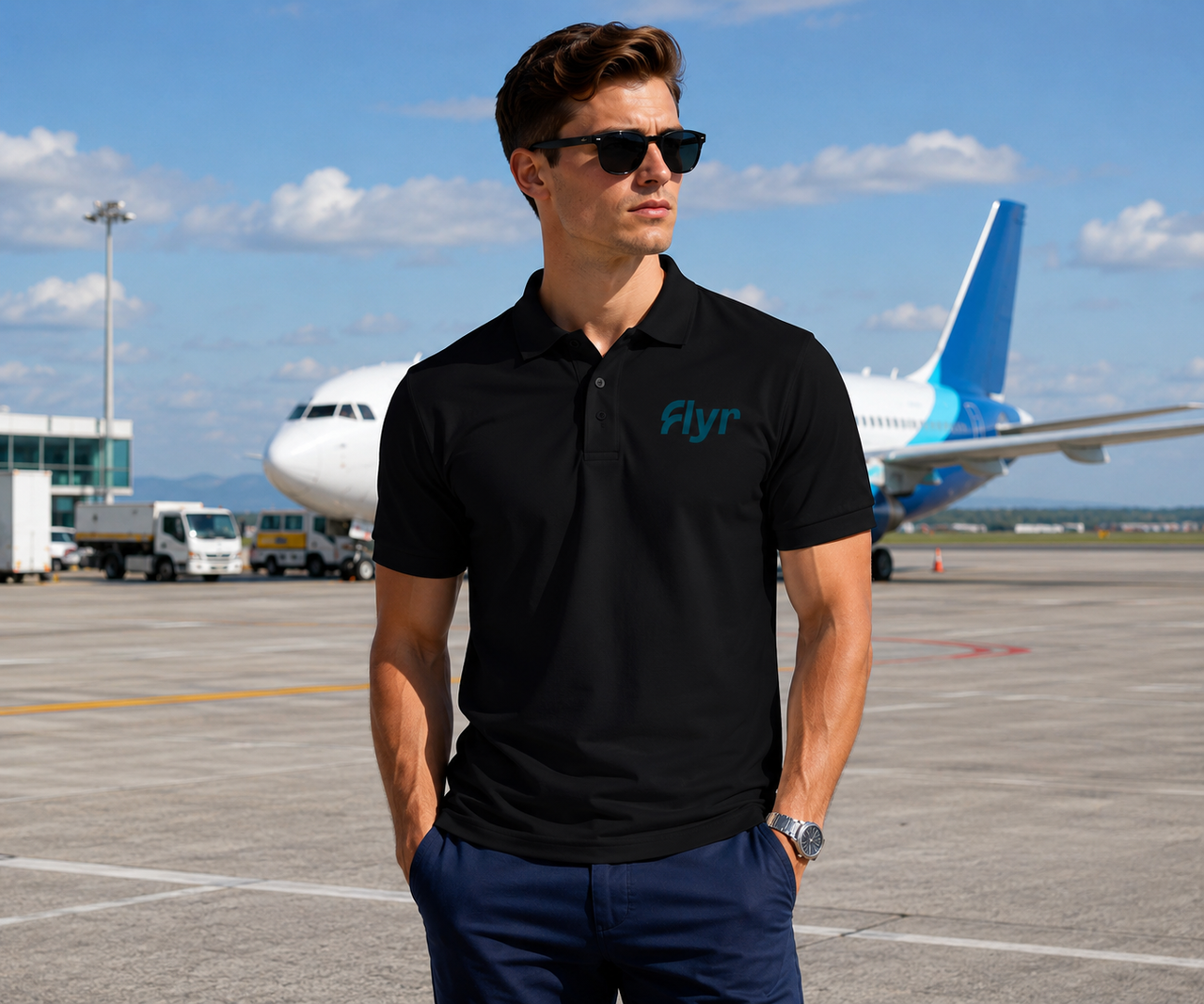 FLYR AIRLINES POLO T-SHIRT