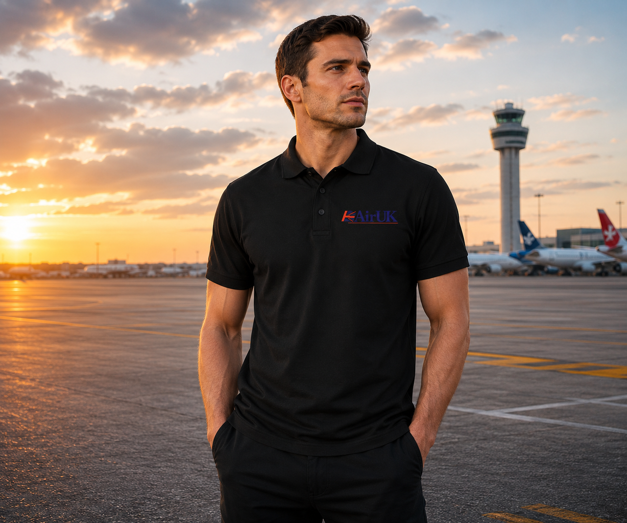AIR UK AIRLINES POLO T-SHIRT