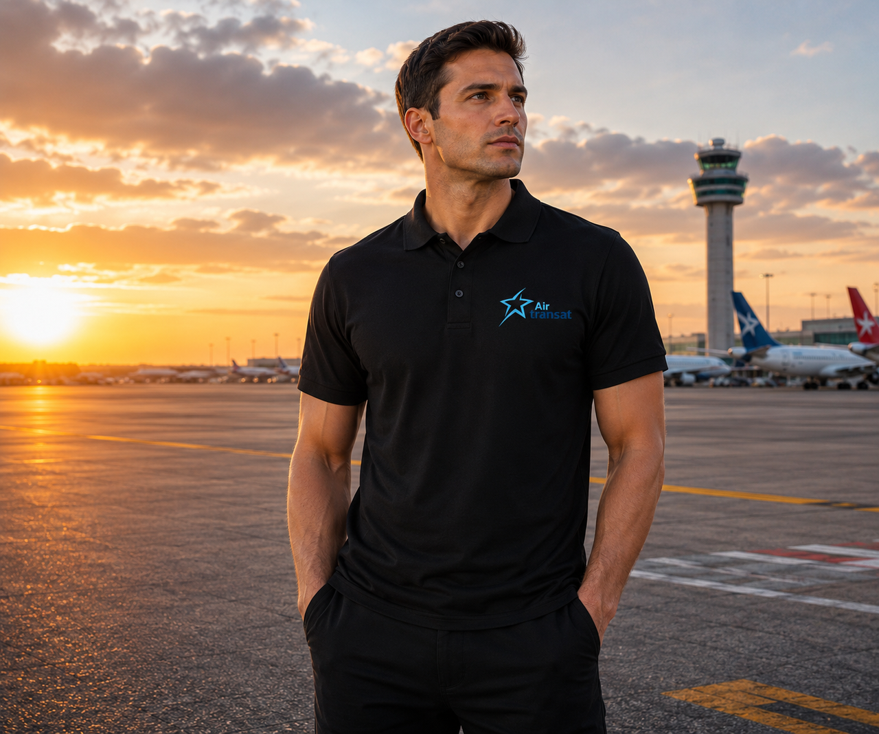 TRANSAT AIRLINES POLO T-SHIRT