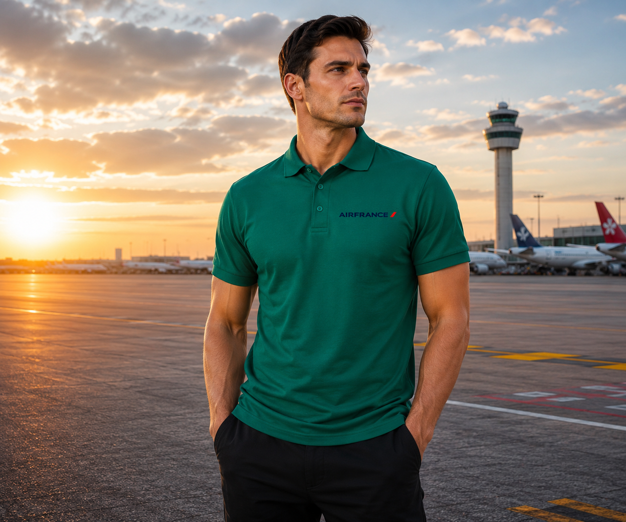 FRANCE  AIRLINES POLO T-SHIRT 1