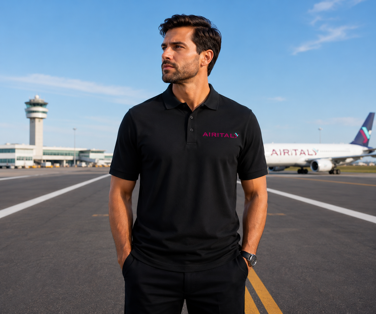 ITALY AIRLINES POLO T-SHIRT