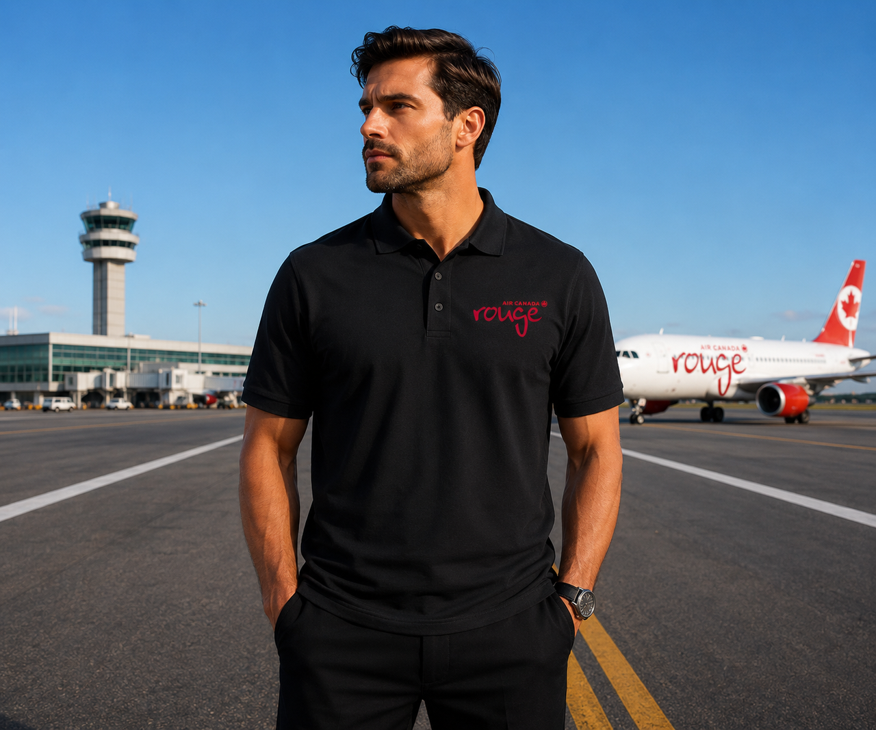 ROUGE AIRLINES POLO T-SHIRT