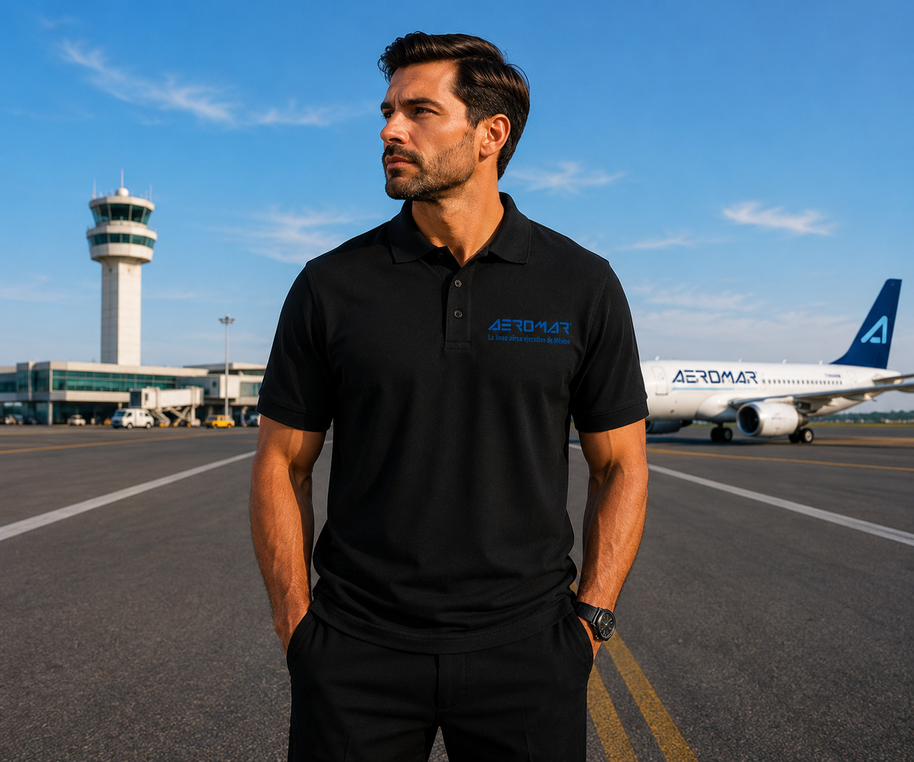 ROMAR AIRLINES POLO T-SHIRT