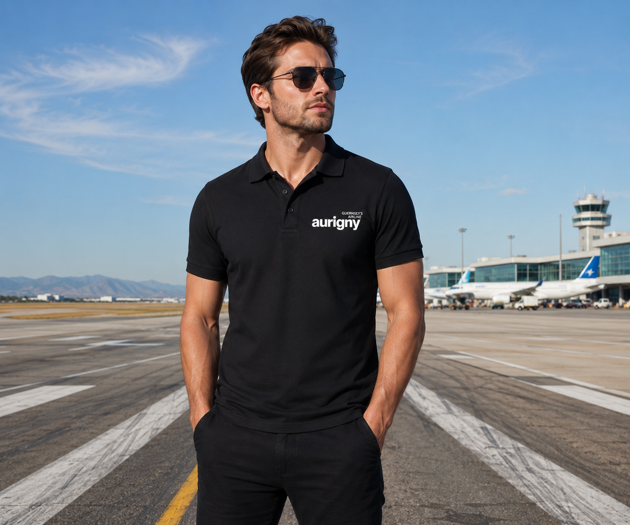 AURIGNY AIRLINES POLO T-SHIRT