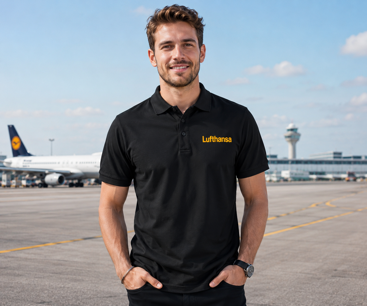 LUFTHANSA AIRLINES POLO T-SHIRT