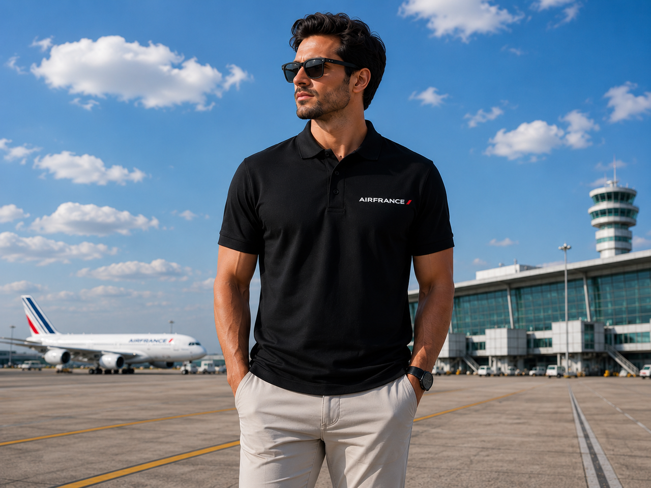 FRANCE AIRLINES POLO T-SHIRT