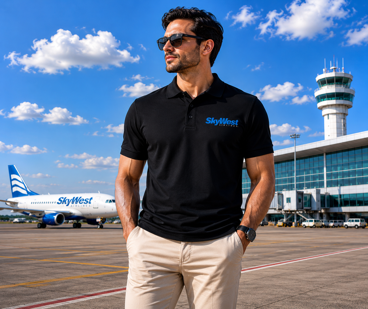 SKYWEST AIRLINES POLO T-SHIRT