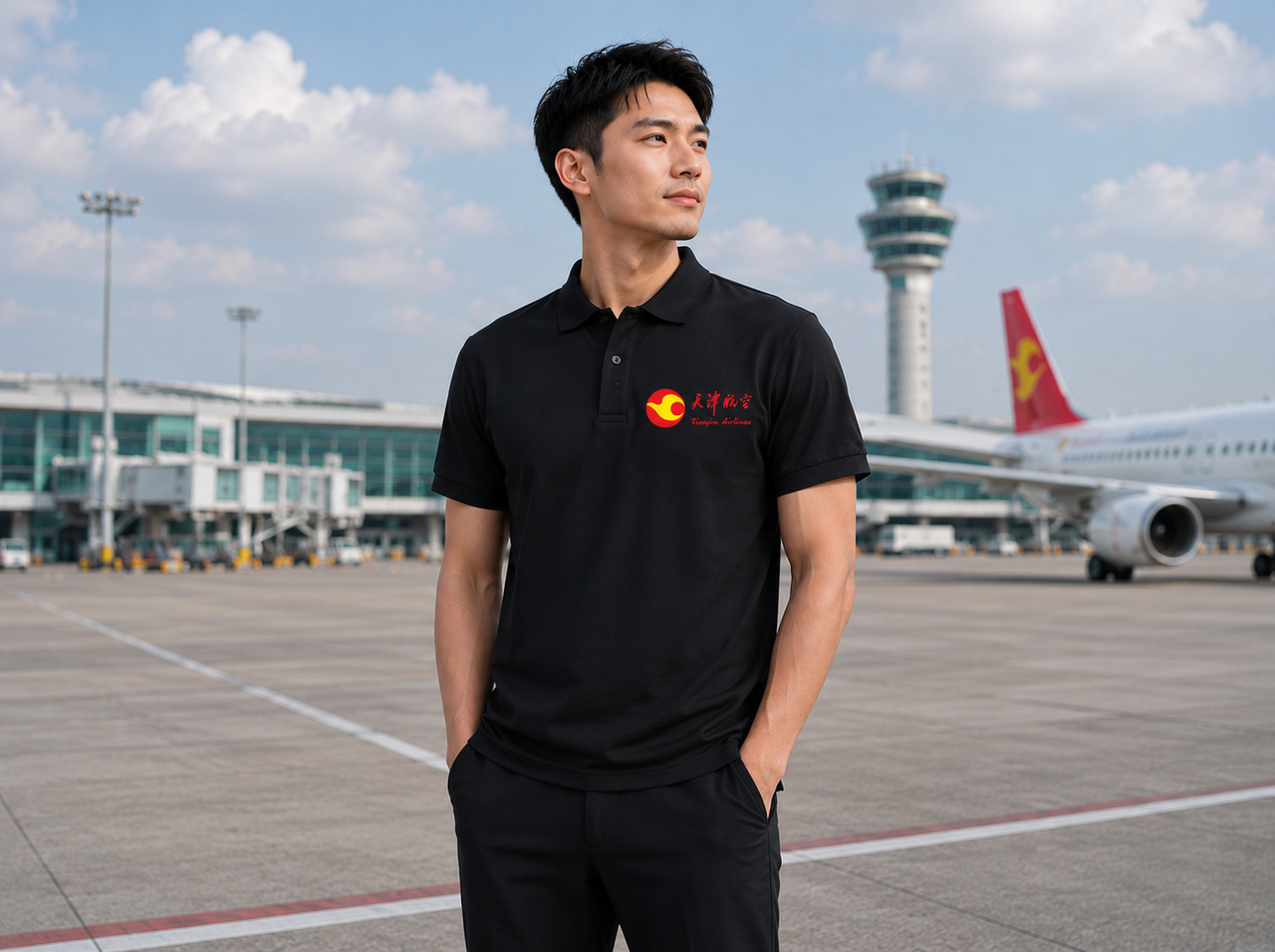 TUNIYIN AIRLINES POLO T-SHIRT