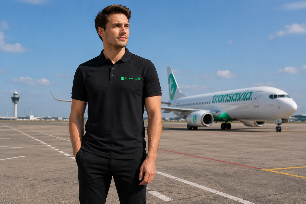 TRANSAVIA AIRLINES POLO T-SHIRT