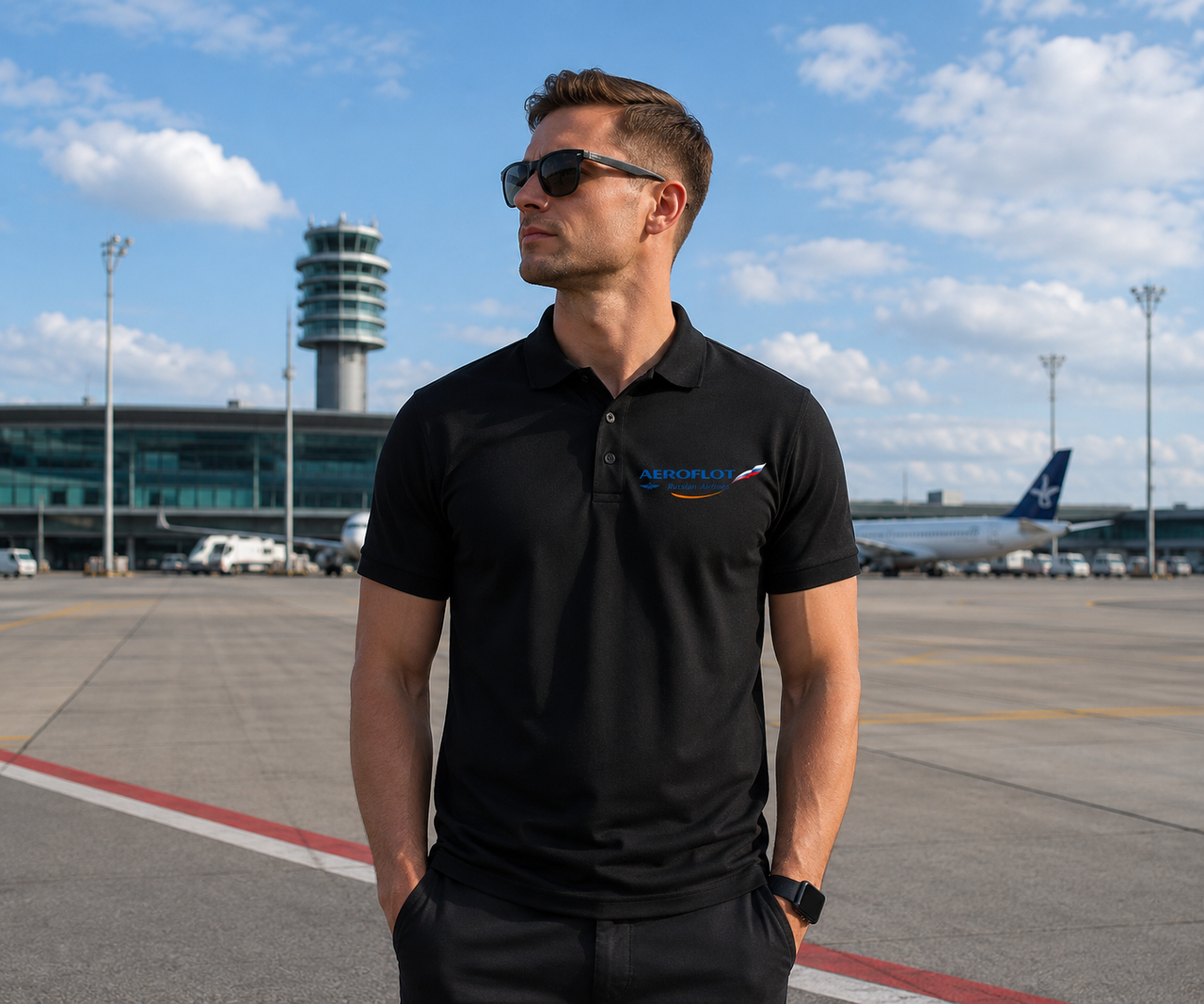 RUSSIAN AIRLINES POLO T-SHIRT
