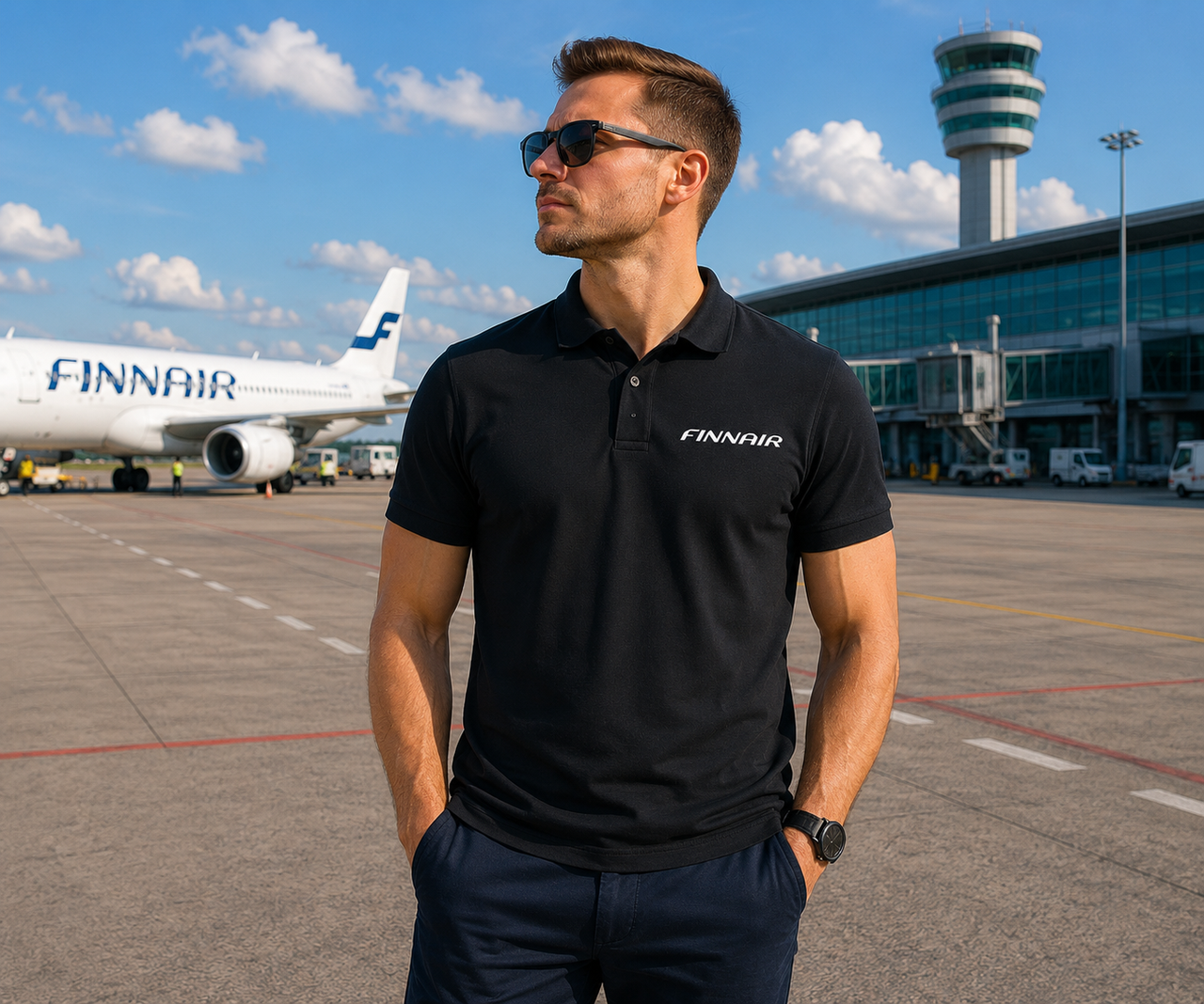 FINN AIRLINES POLO T-SHIRT