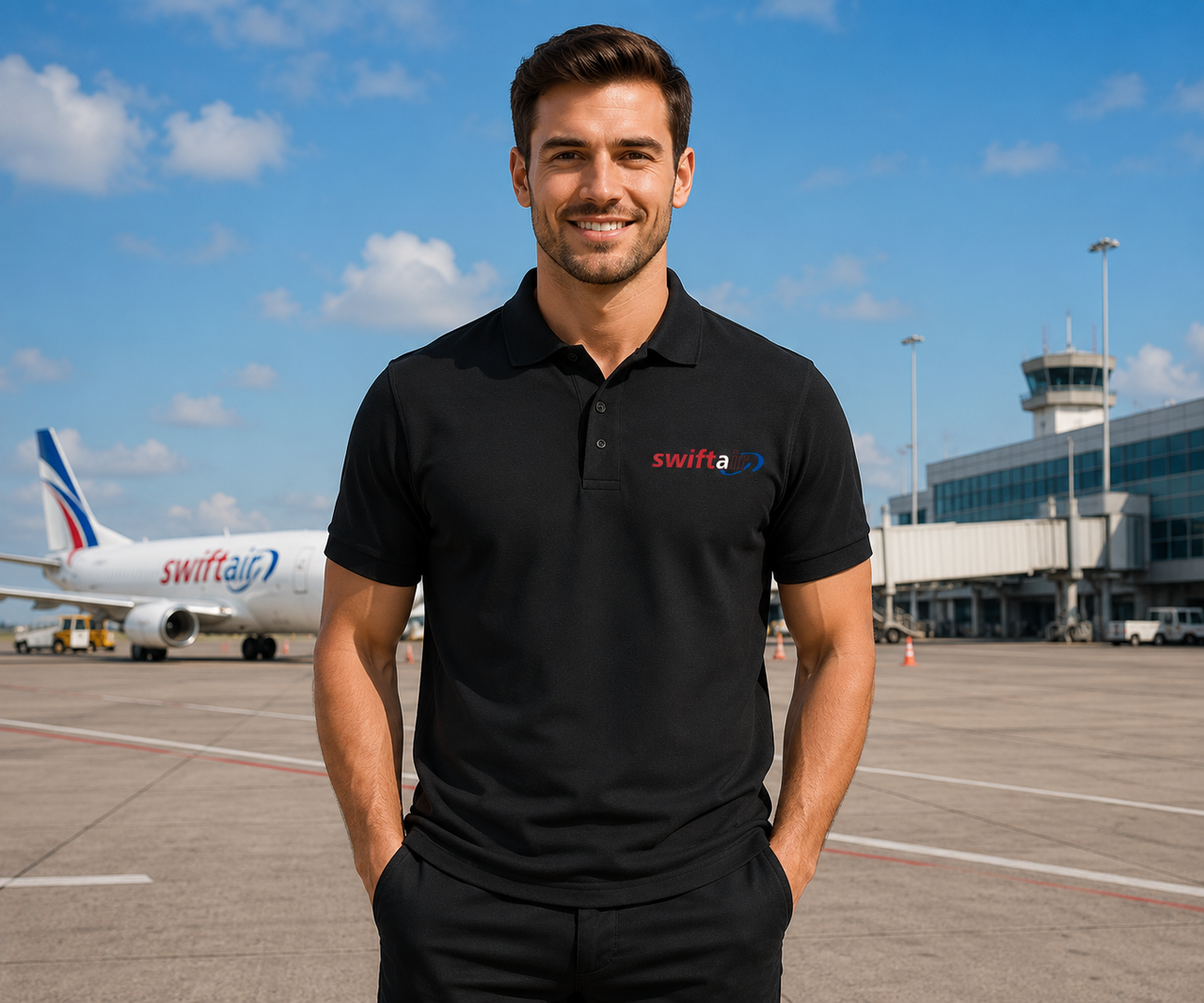 SWIFT AIRLINES POLO T-SHIRT