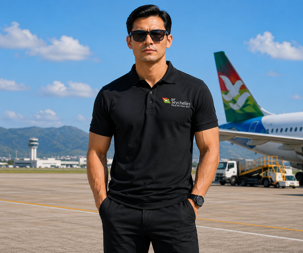SEYCHELLES AIRLINES POLO T-SHIRT