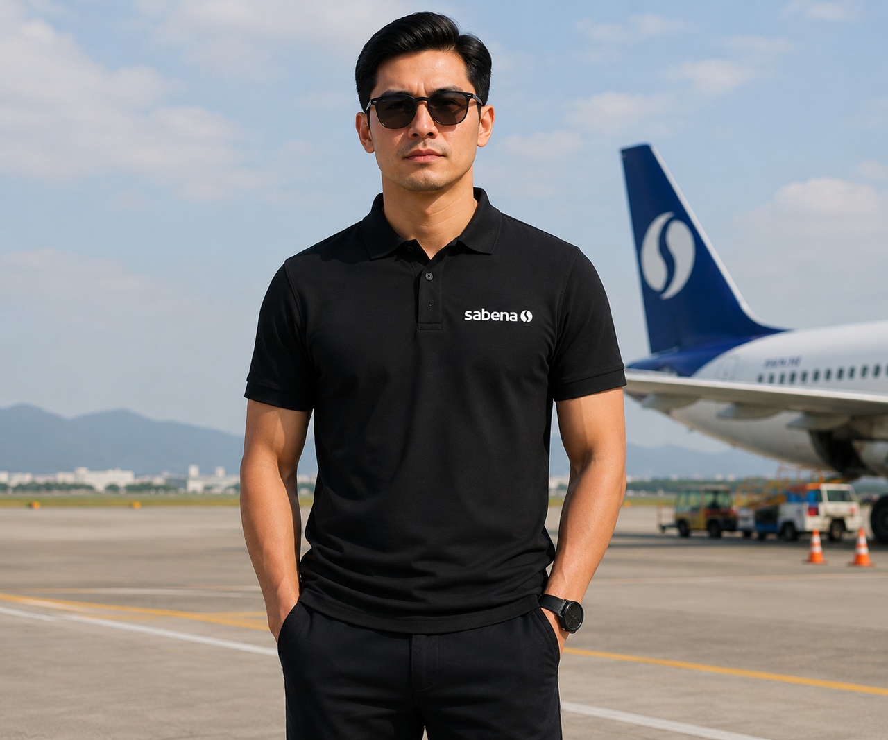 SABENA AIRLINES POLO T-SHIRT