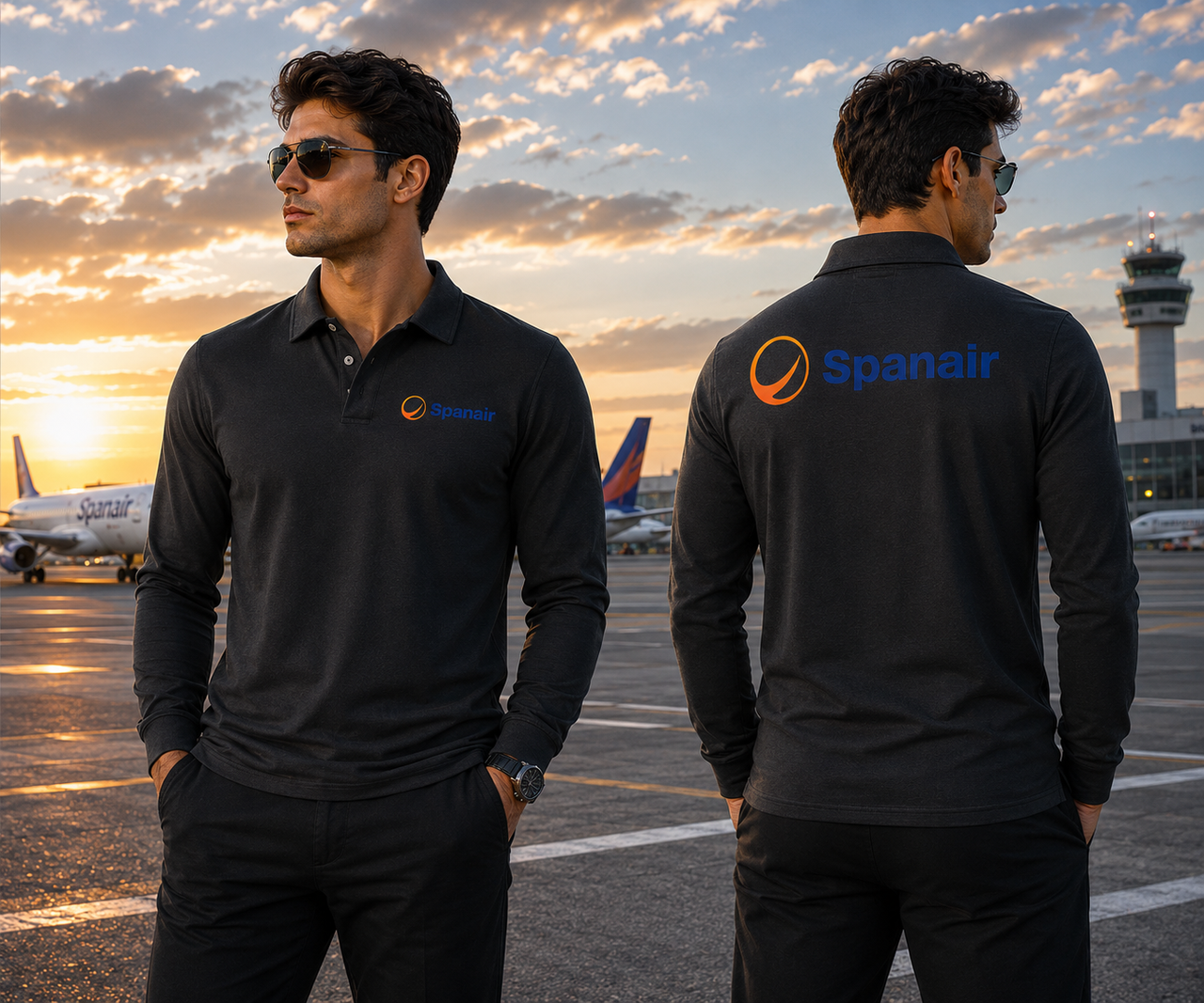 SPAN AIR  LONG SLEEVE  POLO