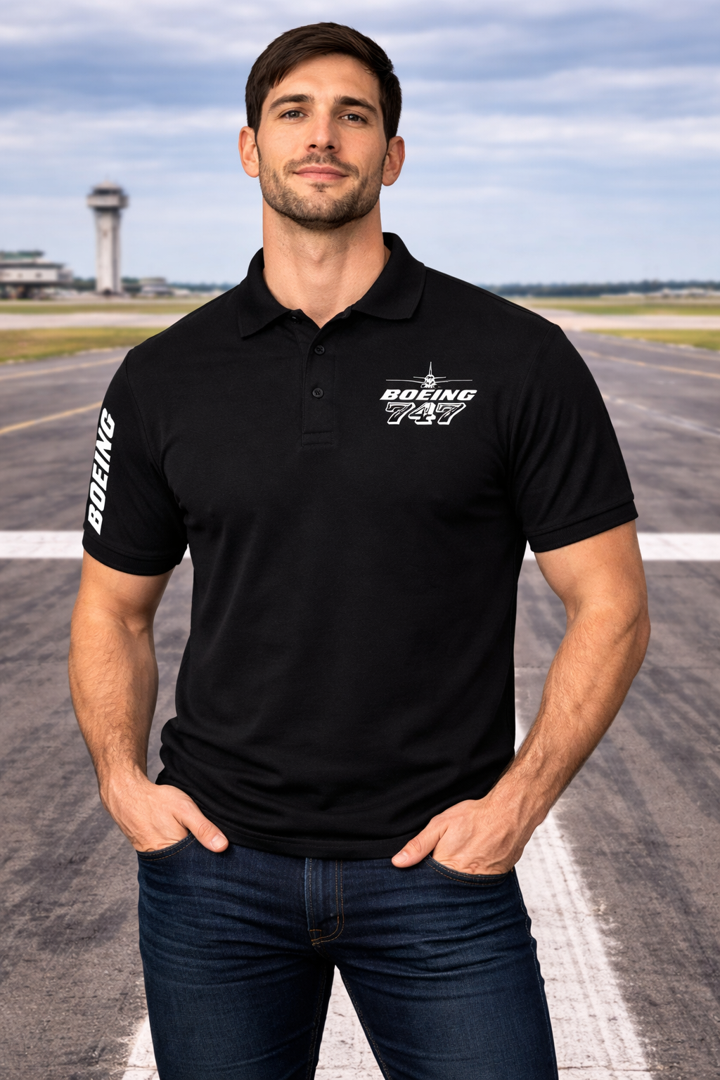 BOEING 747 POLO T-SHIRT