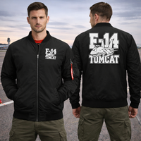 Thumbnail for F-14 TOMCAT CLASSIC FIG*TER JET AIRCRAFT CARTOON AVIATOR JACKET