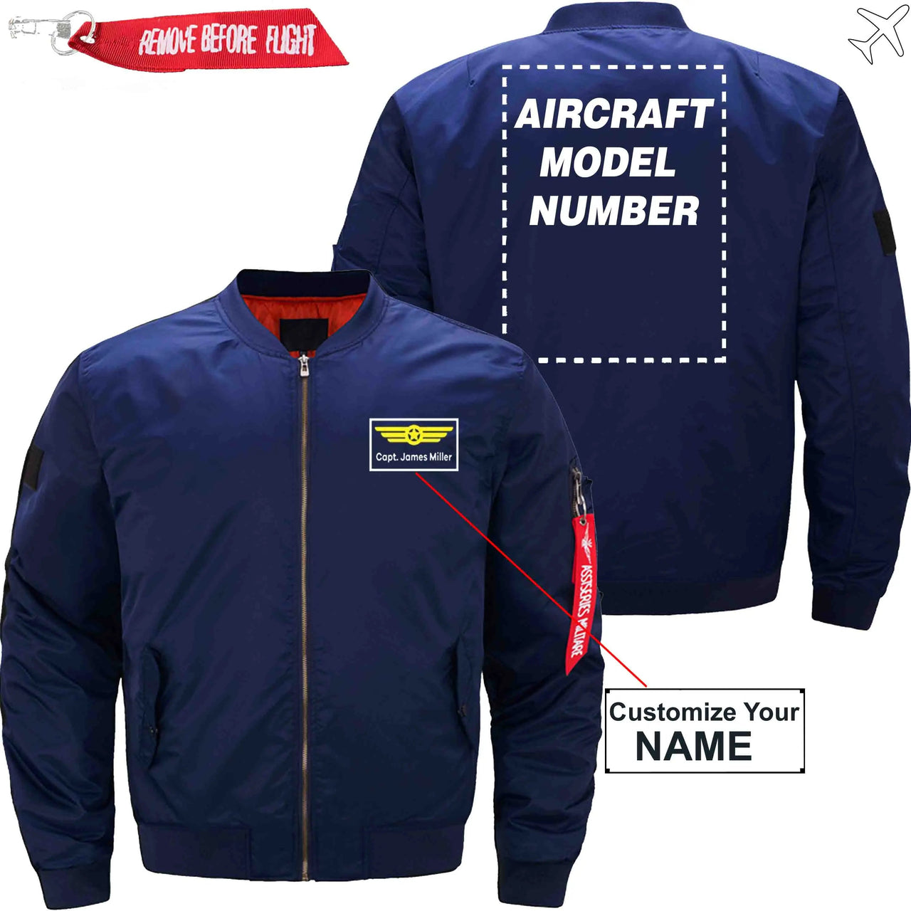 NAME WITH AIRCRAFT MODEL NUMBER - JACKET THE AV8R