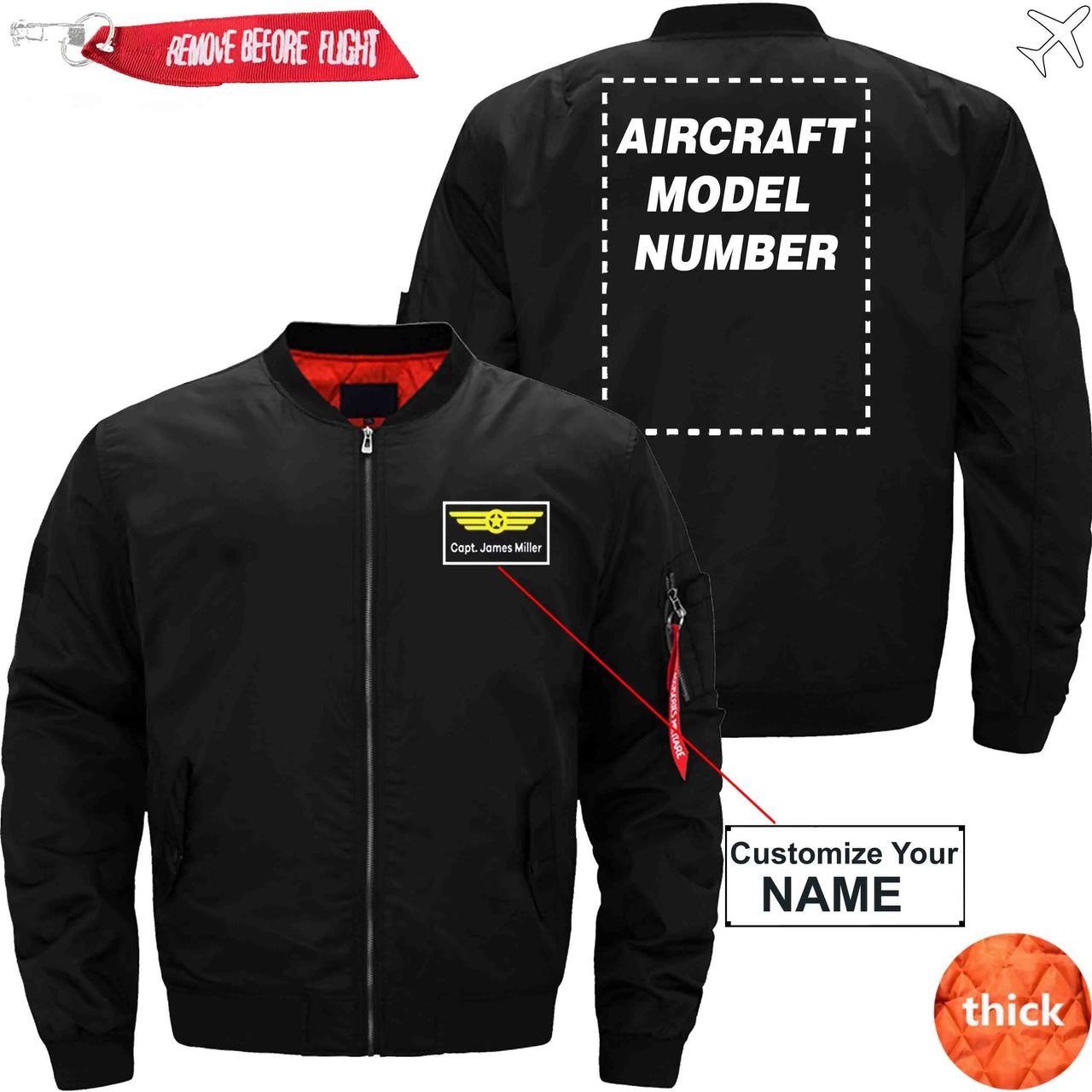 NAME WITH AIRCRAFT MODEL NUMBER - JACKET THE AV8R