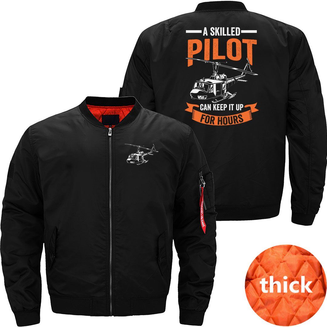 A SKILLED PILOT BOMBER FLIGHT AVIATOR JACKET - PILOTSX