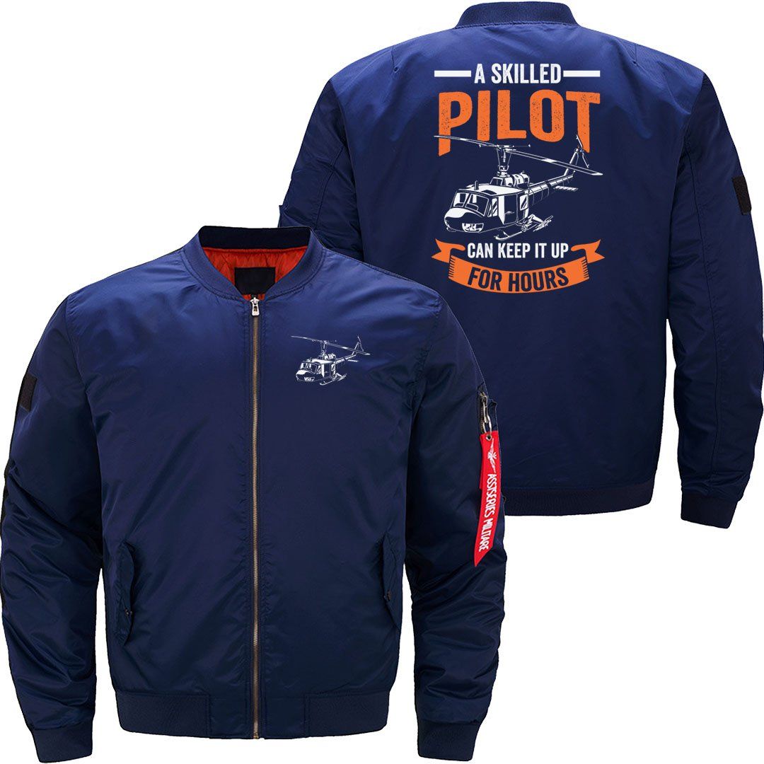 A SKILLED PILOT BOMBER FLIGHT AVIATOR JACKET - PILOTSX