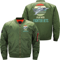 Thumbnail for Fighter Jets Vintage Aircraft Airplane Pilot JACKET THE AV8R