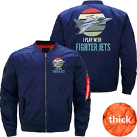 Thumbnail for Fighter Jets Vintage Aircraft Airplane Pilot JACKET THE AV8R