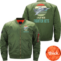 Thumbnail for Fighter Jets Vintage Aircraft Airplane Pilot JACKET THE AV8R