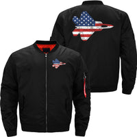 Thumbnail for F-22 Raptor Fighter Jet Airplane American Flag F22 JACKET THE AV8R