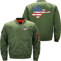 Thumbnail for F-22 Raptor Fighter Jet Airplane American Flag F22 JACKET THE AV8R