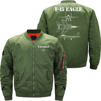 Thumbnail for F-15 Eagle Fighter Jet Pilot Military Aircraft F15 JACKET THE AV8R