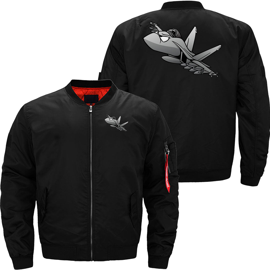 Military Fighter Attack Jet Airplane Cartoon JACKET THE AV8R