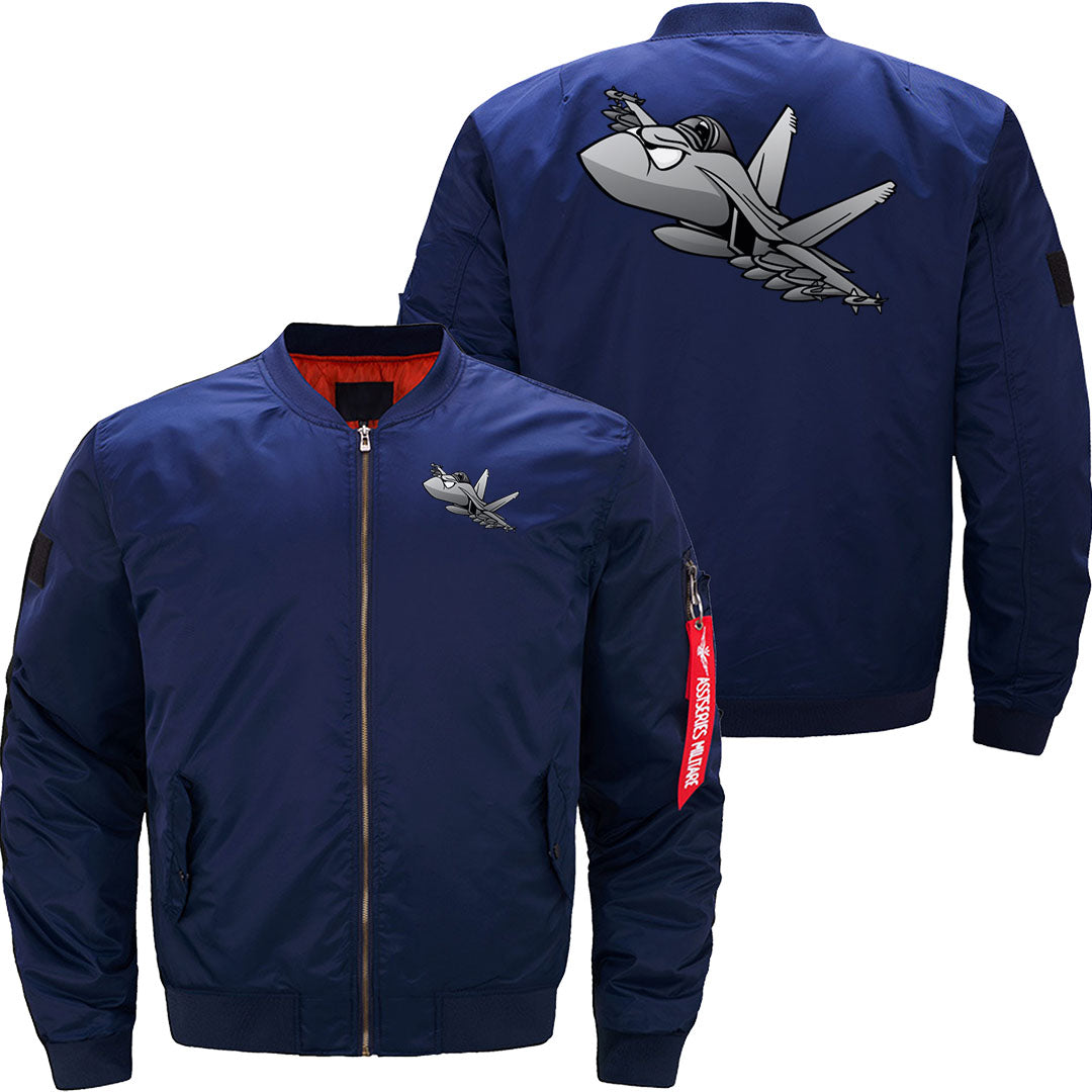 Military Fighter Attack Jet Airplane Cartoon JACKET THE AV8R