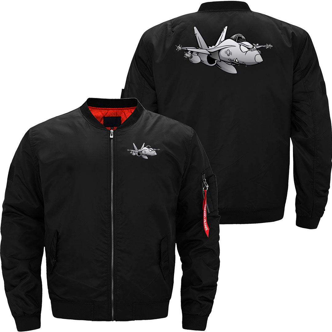 Military Fighter Attack Jet Airplane Cartoon JACKET THE AV8R