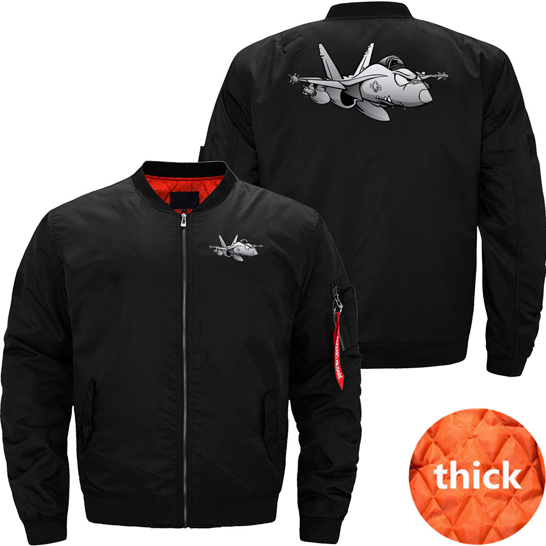 Military Fighter Attack Jet Airplane Cartoon JACKET THE AV8R