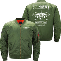 Thumbnail for Jet Fighter The Sky Is Yours Fighter Pilot JACKET THE AV8R