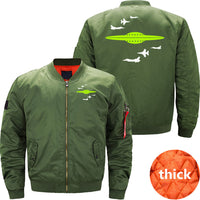 Thumbnail for Fighter Jets v Alien Spaceship JACKET THE AV8R