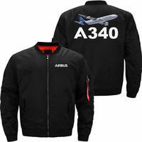 Thumbnail for AIRBUS A340 Ma-1 Bomber Jacket Flight Jacket Aviator Jacket THE AV8R