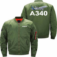 Thumbnail for AIRBUS A340 Ma-1 Bomber Jacket Flight Jacket Aviator Jacket THE AV8R