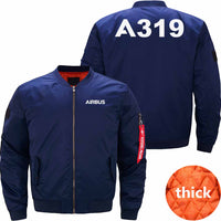 Thumbnail for AIRBUS A319 Ma-1 Bomber Jacket Flight Jacket Aviator Jacket THE AV8R