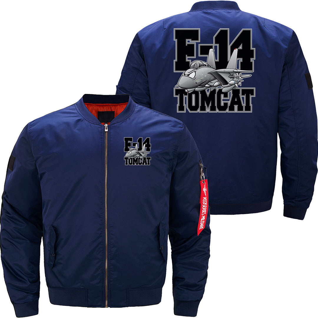 F-14 Tomcat Military Fighter Jet Aircraft Cartoon JACKET THE AV8R