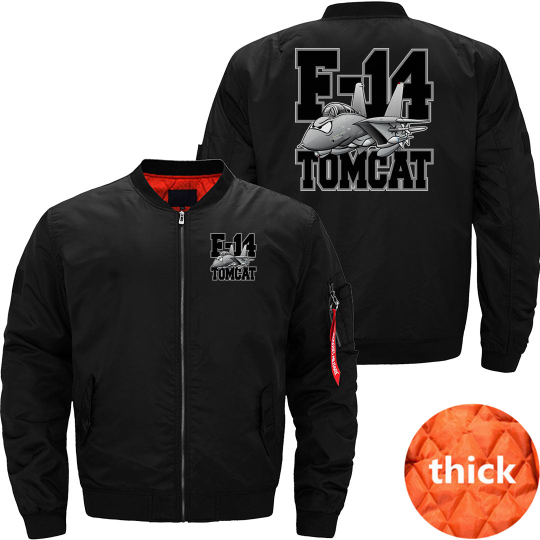 F-14 Tomcat Military Fighter Jet Aircraft Cartoon JACKET THE AV8R