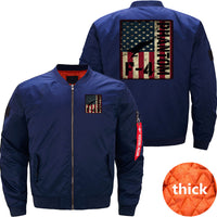 Thumbnail for F-4 Phantom American Flag Fighter Jet Pilot Patrio JACKET THE AV8R