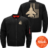 Thumbnail for American Flag USA Airplane Jet Fighter Patriotic  JACKET THE AV8R