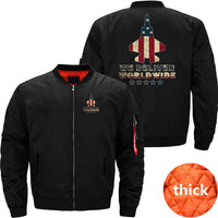 Thumbnail for We Deliver Worldwide USA Military Fighter Jet JACKET THE AV8R