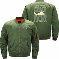 Thumbnail for HELICOPTER Ma-1 Bomber Jacket Flight Jacket Aviator Jacket THE AV8R