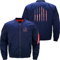 Thumbnail for American Flag USA Airplane Jet Fighter JACKET THE AV8R